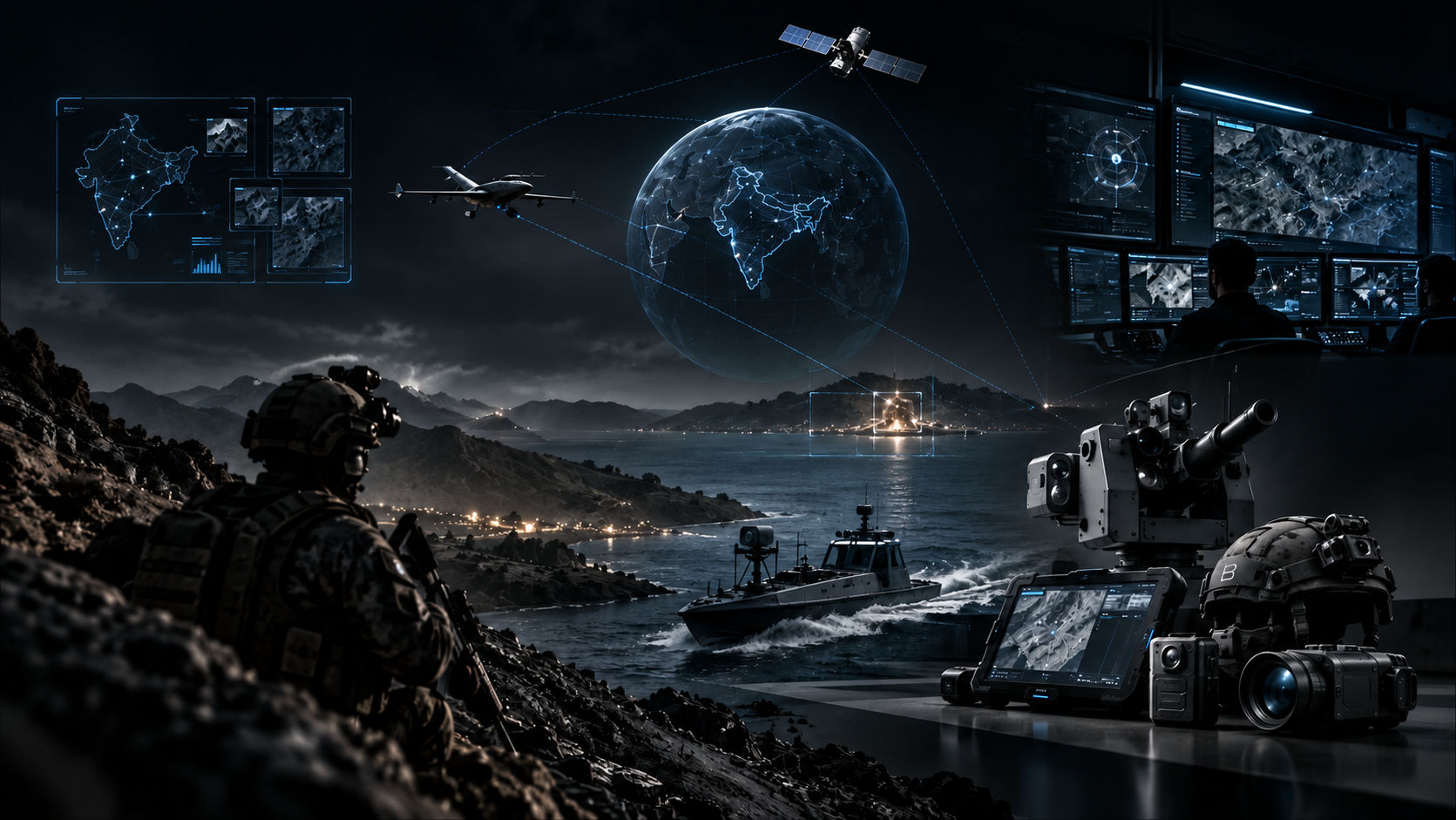 Blackstone Tactical connected battlefield ecosystem — sensors, autonomous platforms and command systems operating as one network